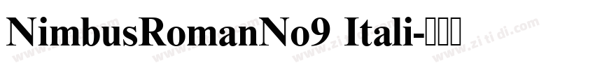 NimbusRomanNo9 Itali字体转换 NimbusRomanNo9 Itali字体转换